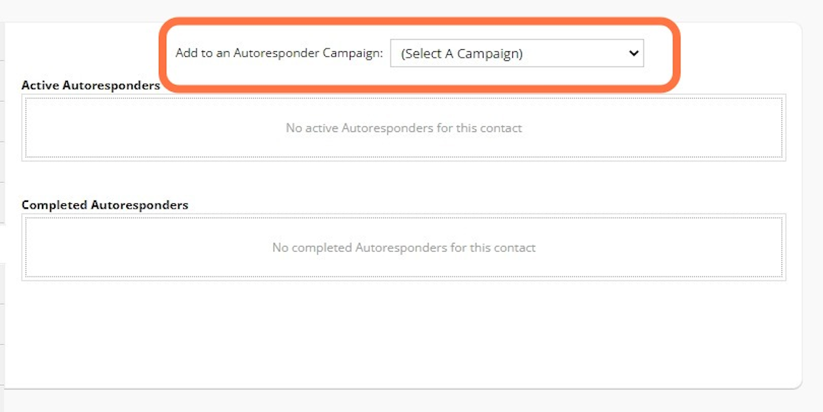 To add a new campaign use the dropdown to Select A Campaign.