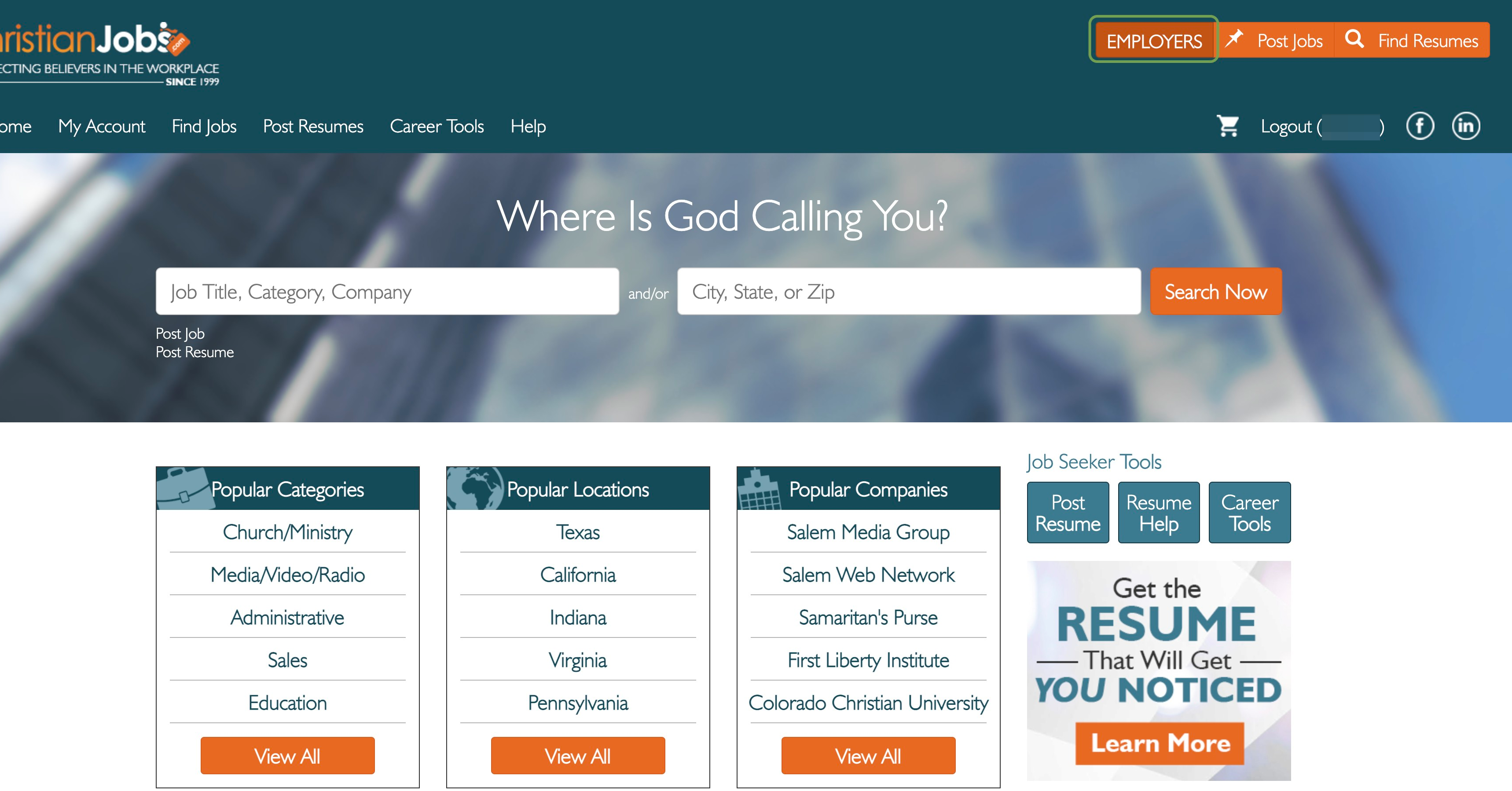 Click on EMPLOYERS