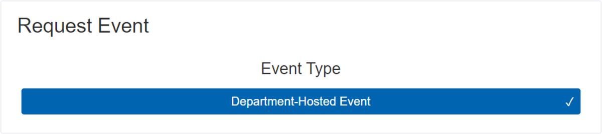 Select the Event Type for your event.
