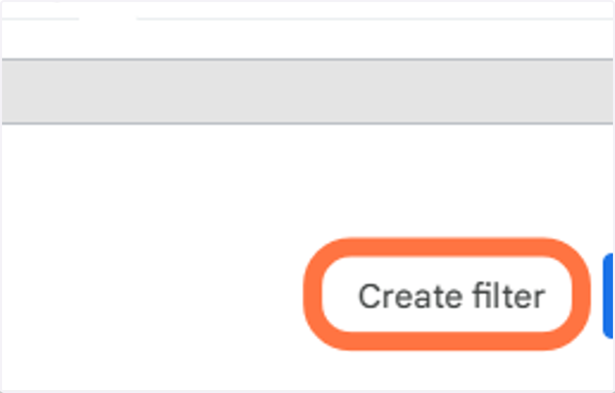 Click on "Create Filter"