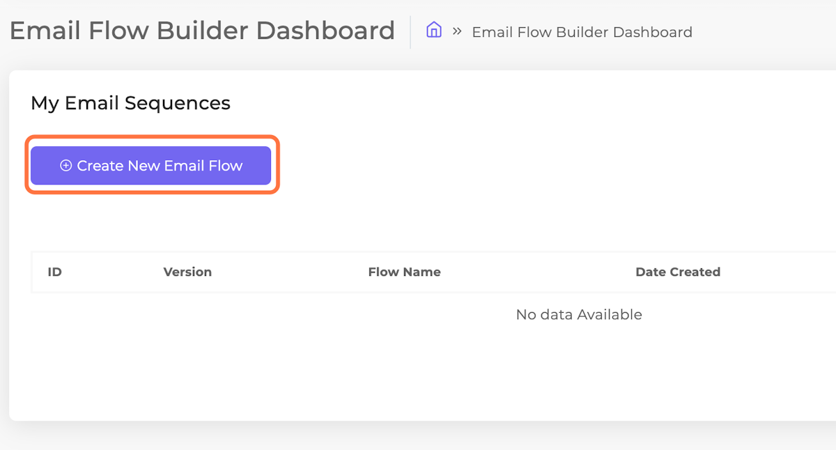 Click on Create New Email Flow
