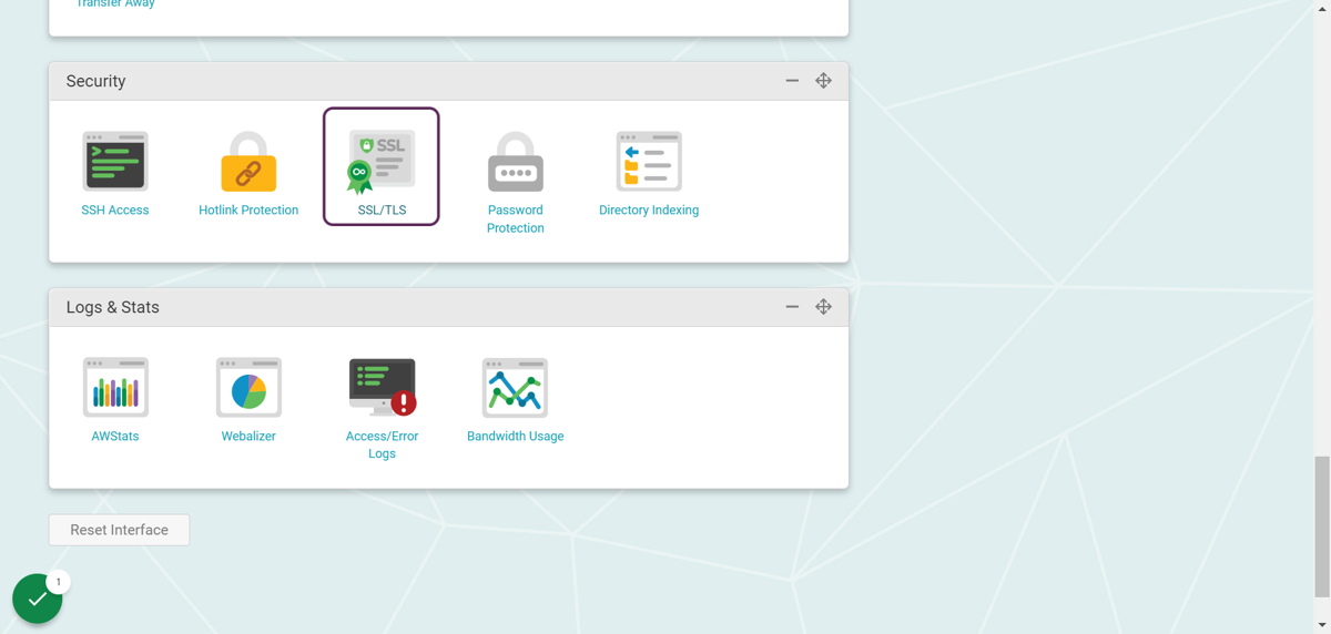 Click on SSL/TLS