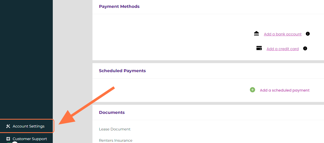 Click on Account Settings