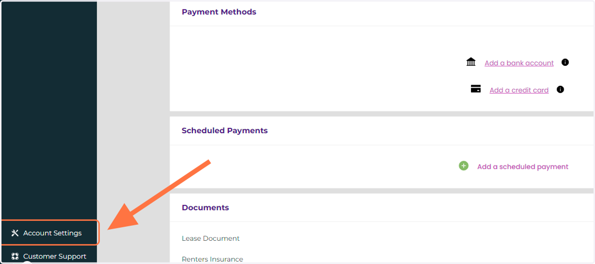 Click on Account Settings