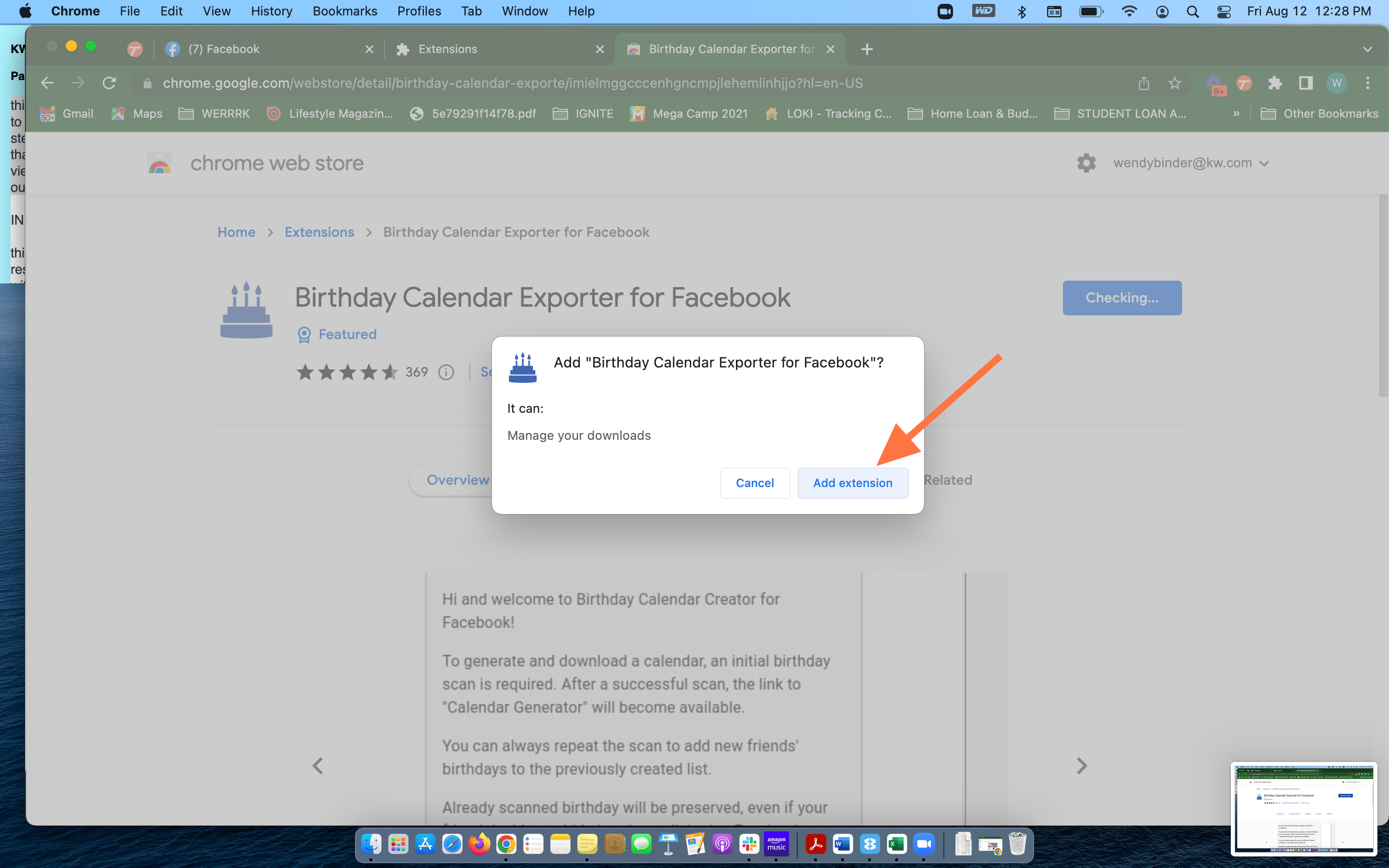 Choose "Add Extension"