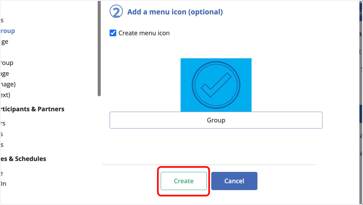 Click on Create
