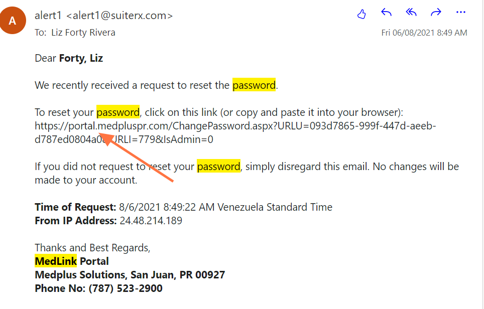 Recibirá un email