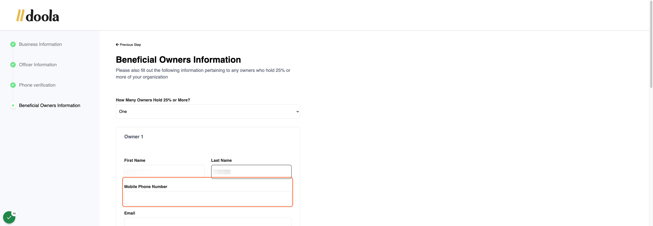 Enter Member Information