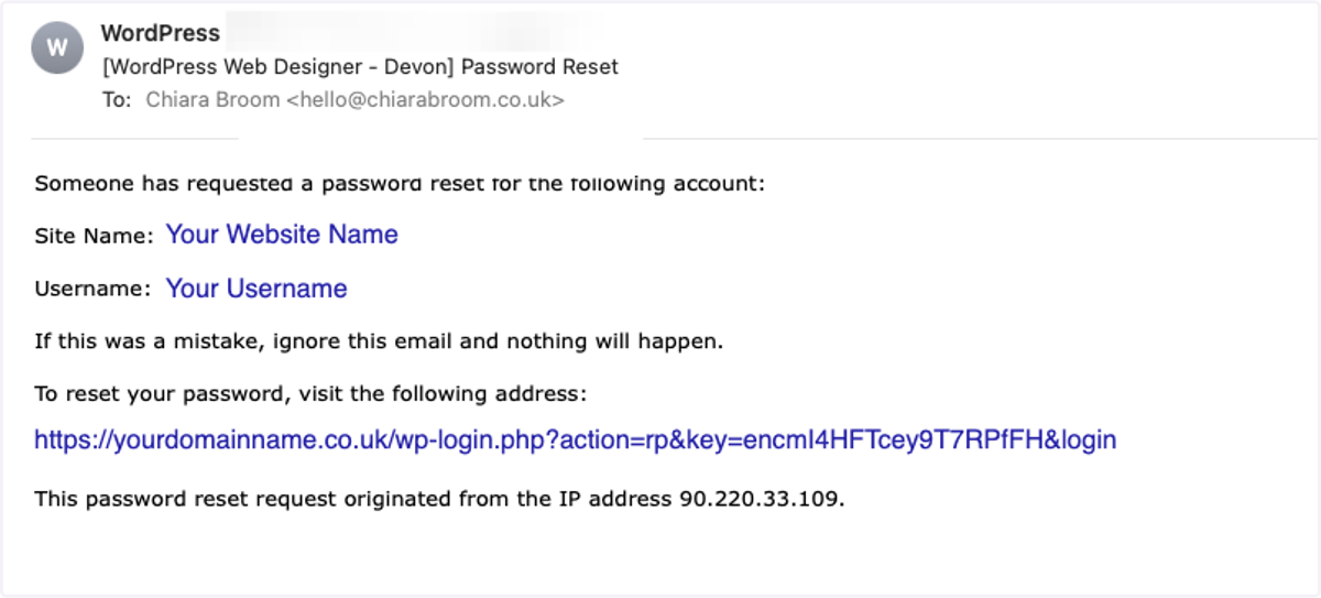 Check your email & then click on the link