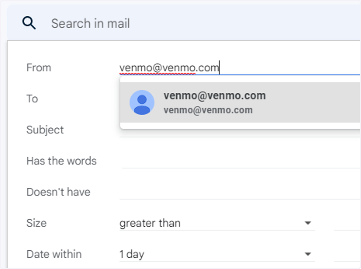 Type in the financial institution email address as provided in the emailreceipts.io forwarding email instructions