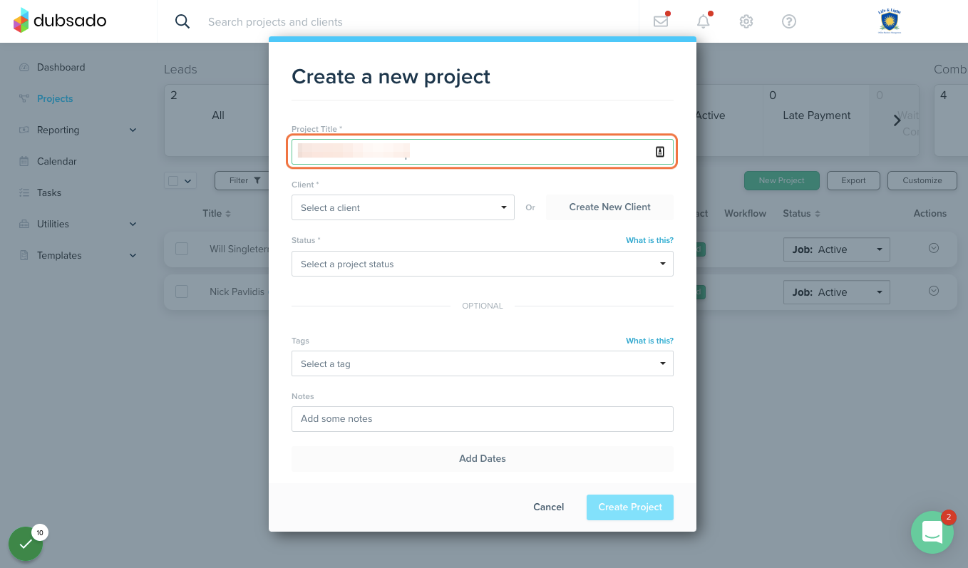Type a Project Title