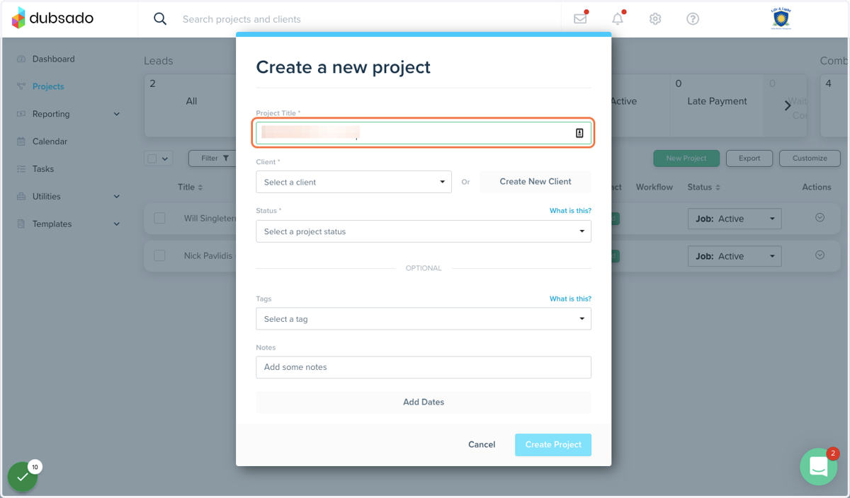 Type a Project Title