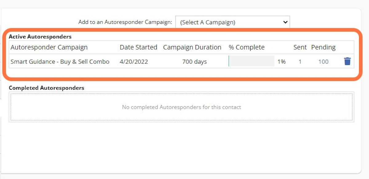 You will see the Active Campaign displayed on the Autoresponders menu.