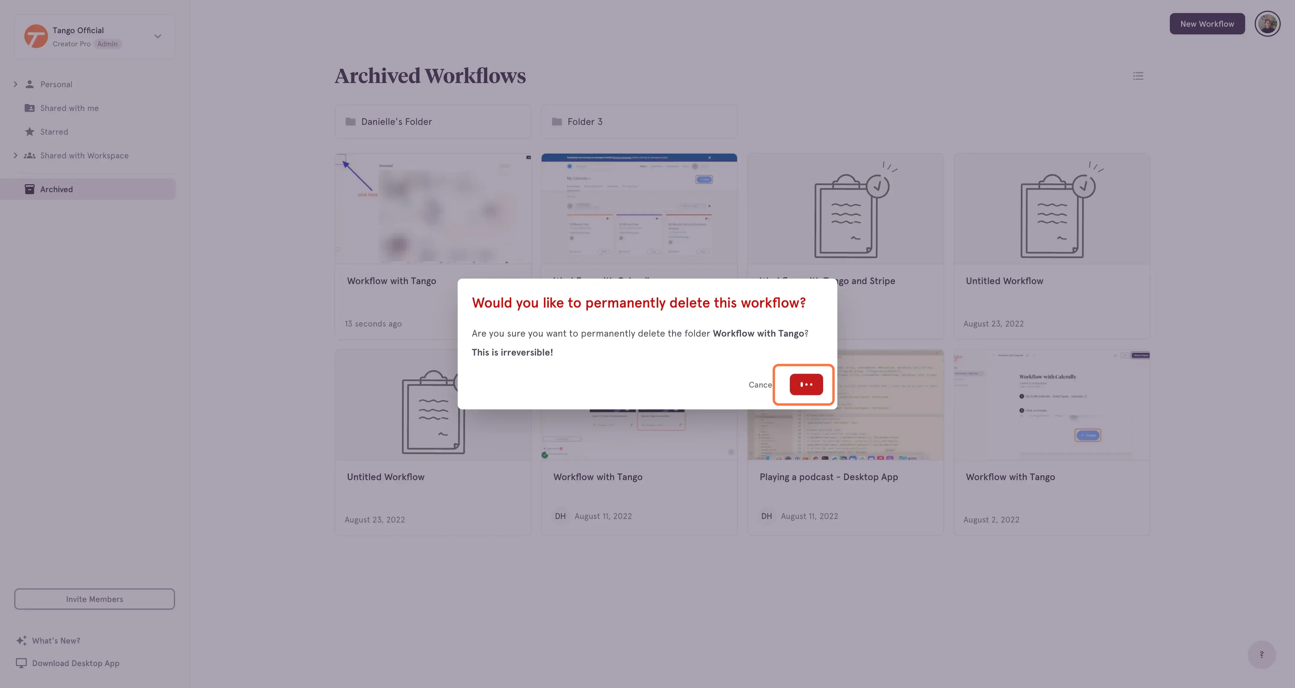 Click on Permanently Delete