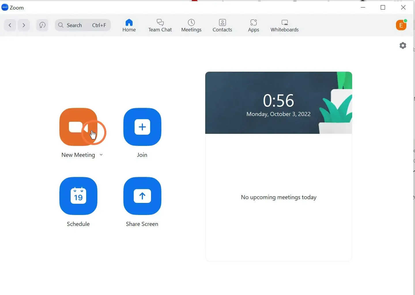 Host a new meeting or join a meeting