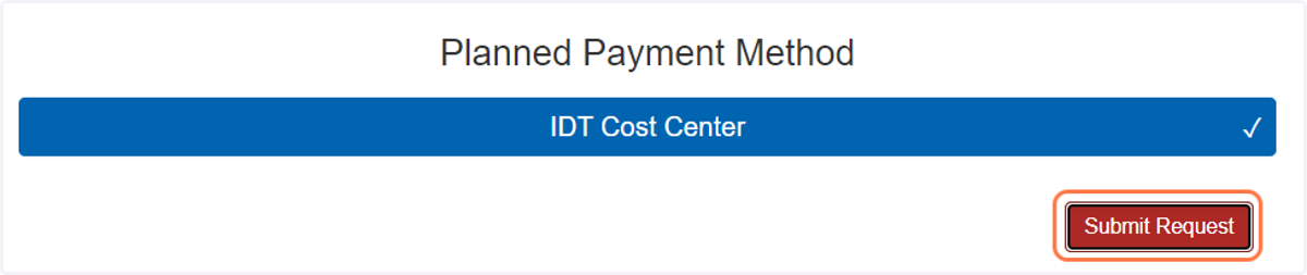 Select how you want to pay for the event.