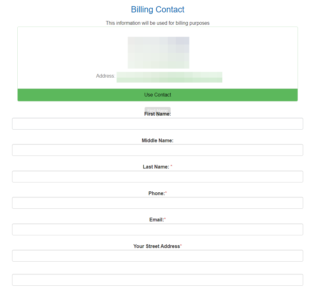 Enter the person responsible for billing.