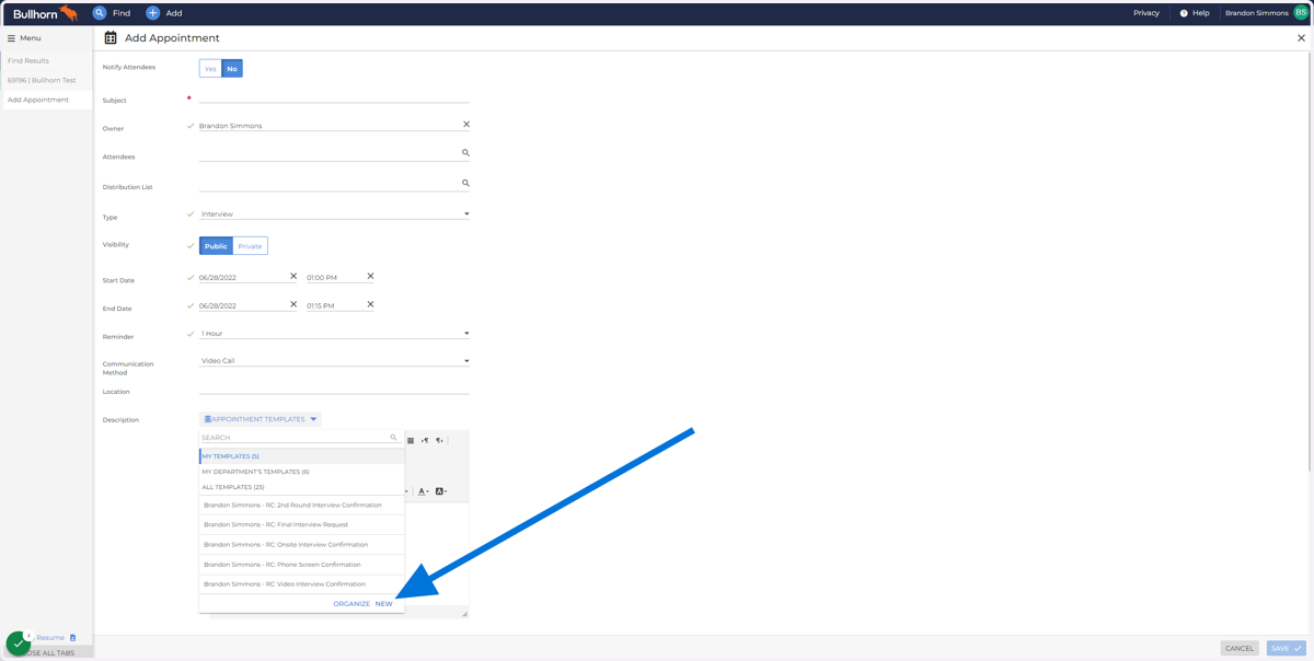 Click "NEW"