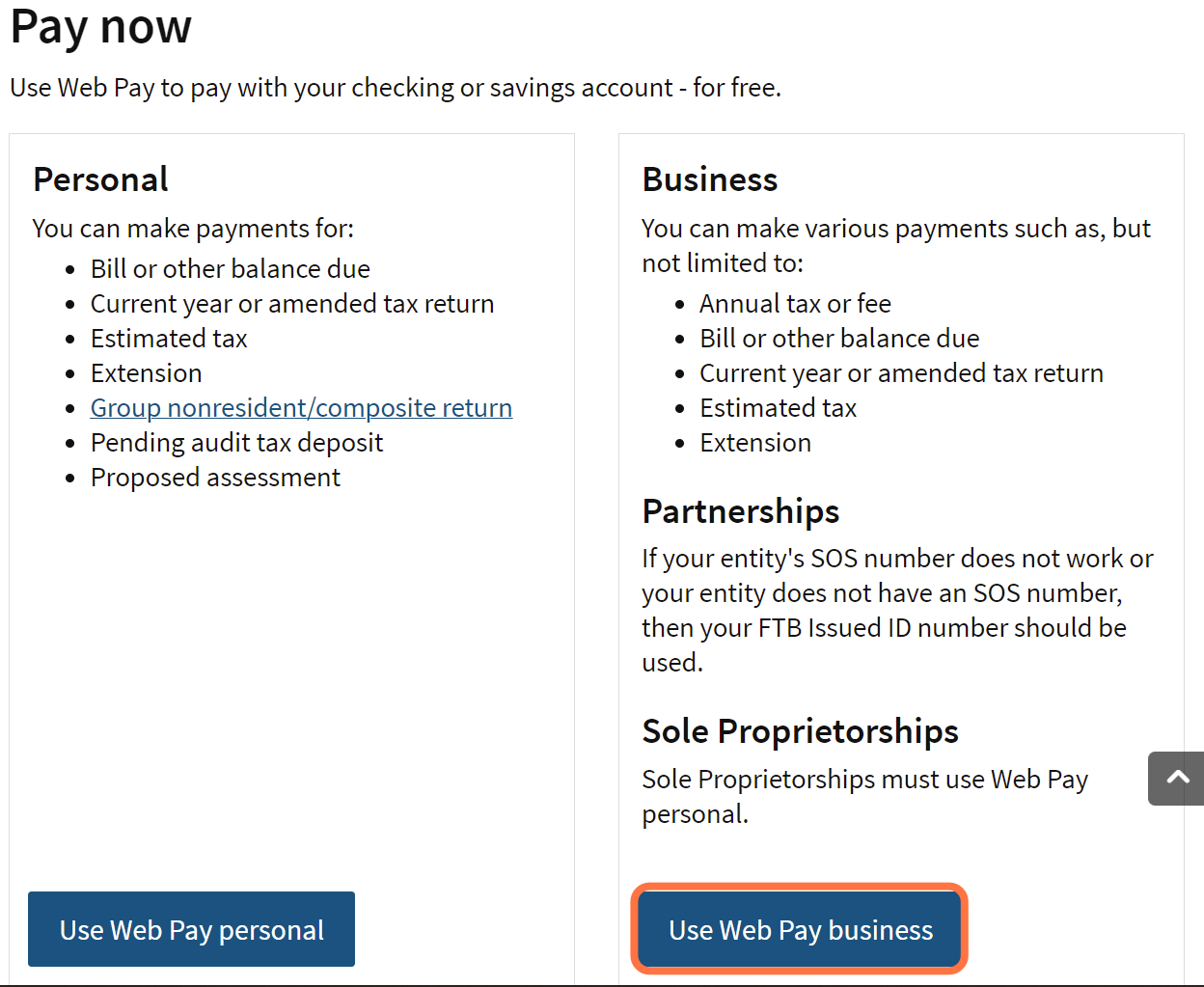 Click on Business