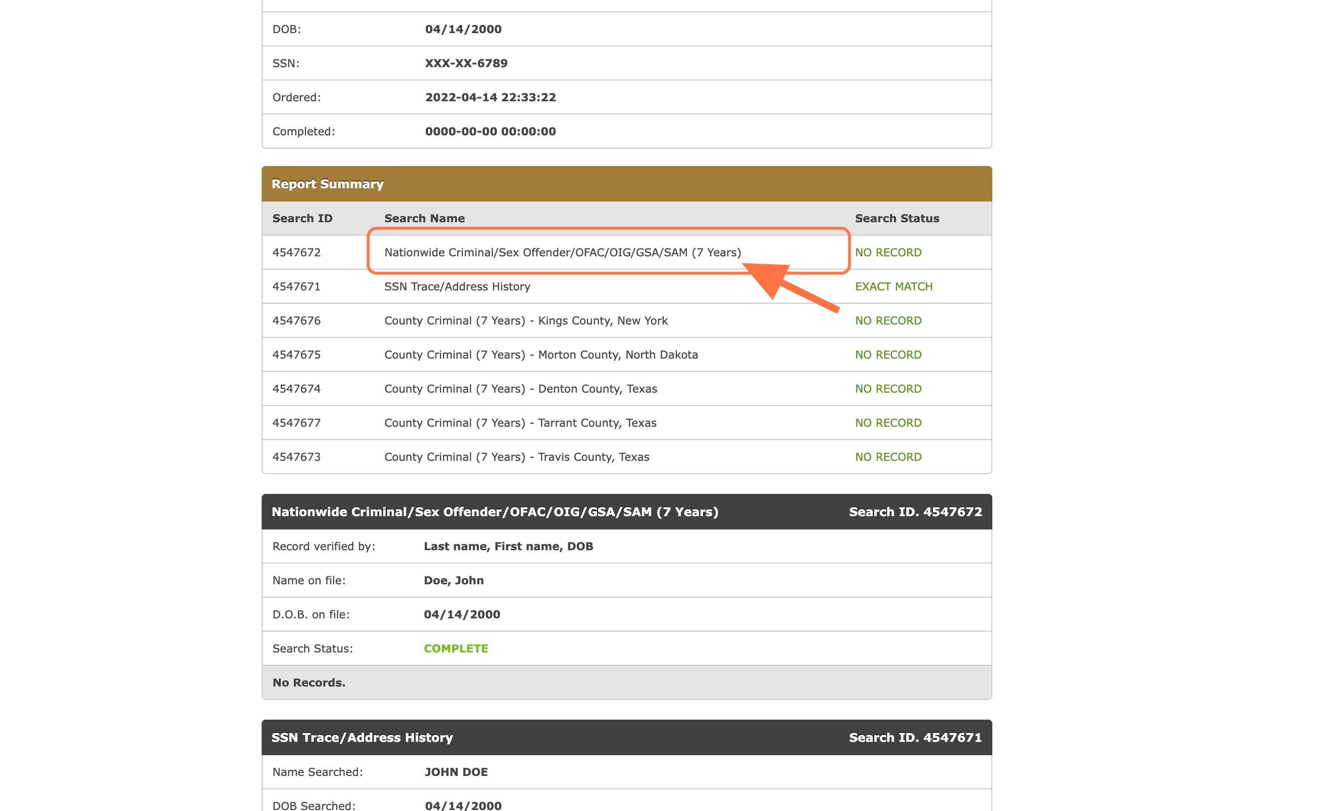 Last step! Review line items within your report.