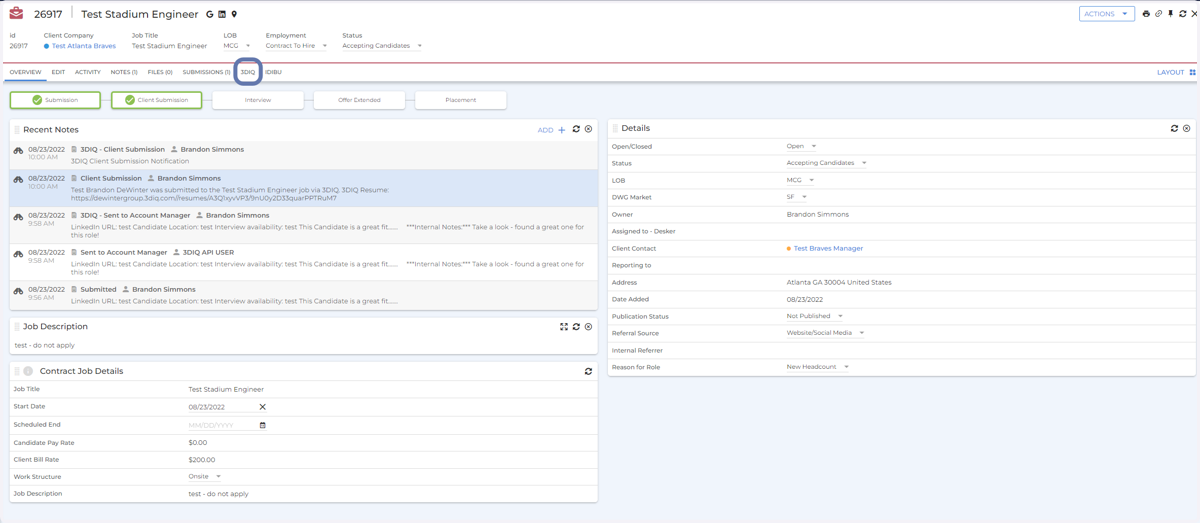 Click on "3DIQ" tab