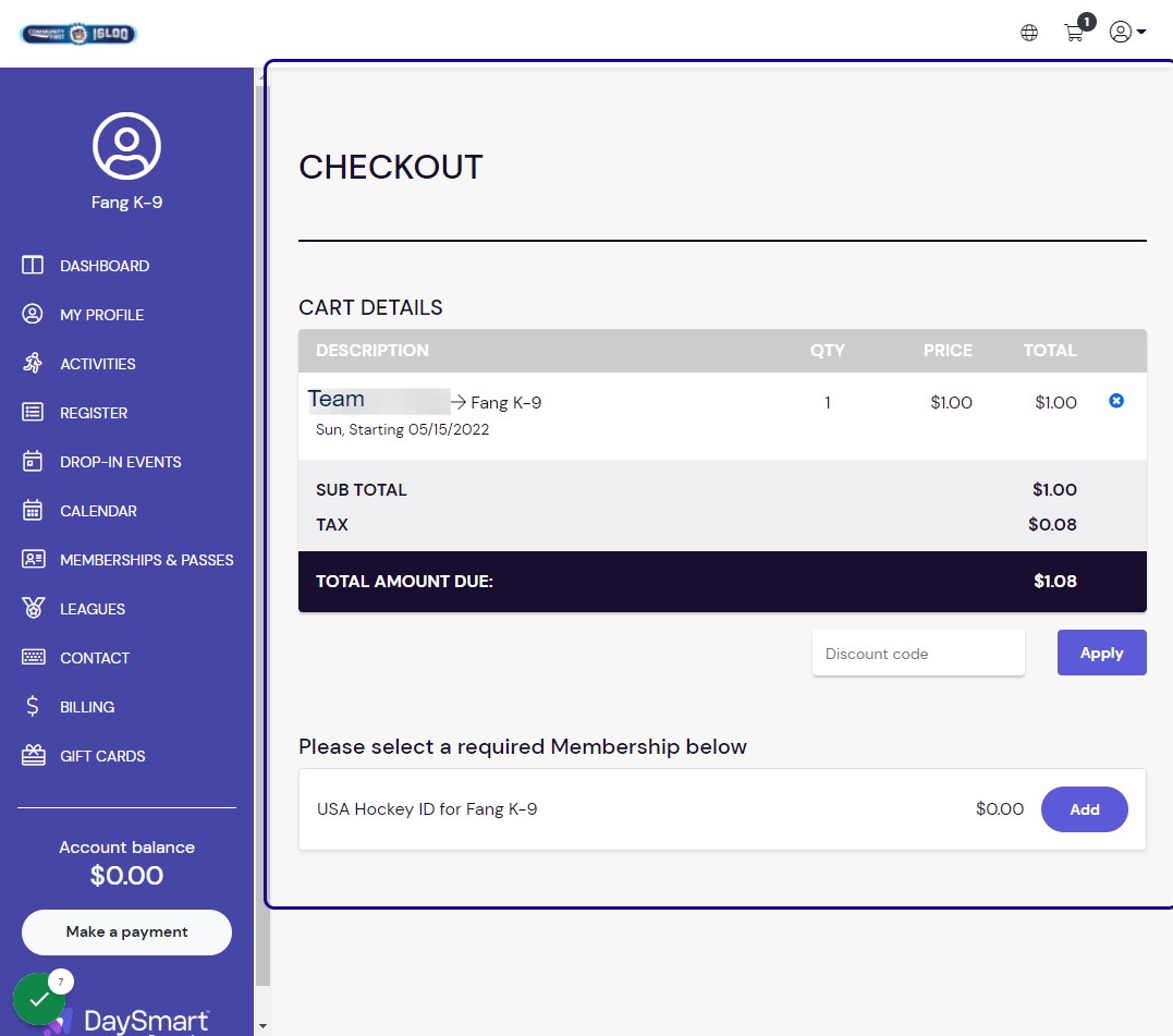Confirm your shopping cart looks correct.