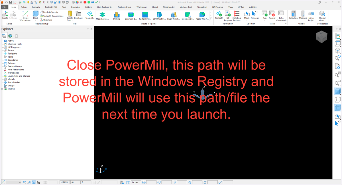 Close PowerMill