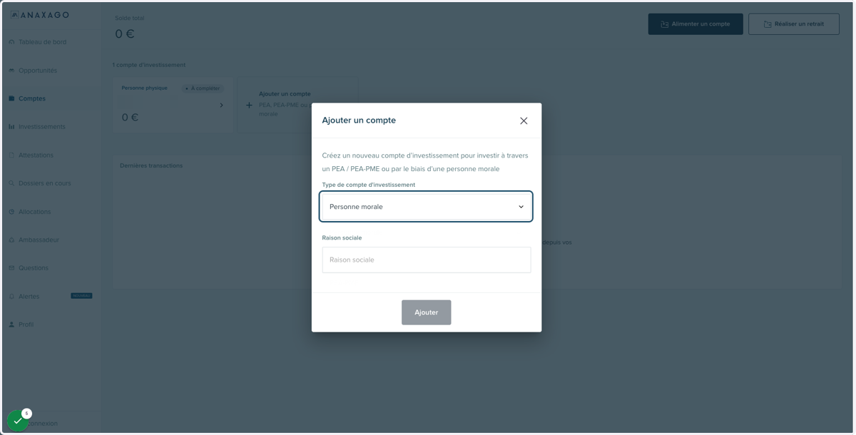 Cliquer sur le menu déroulant.