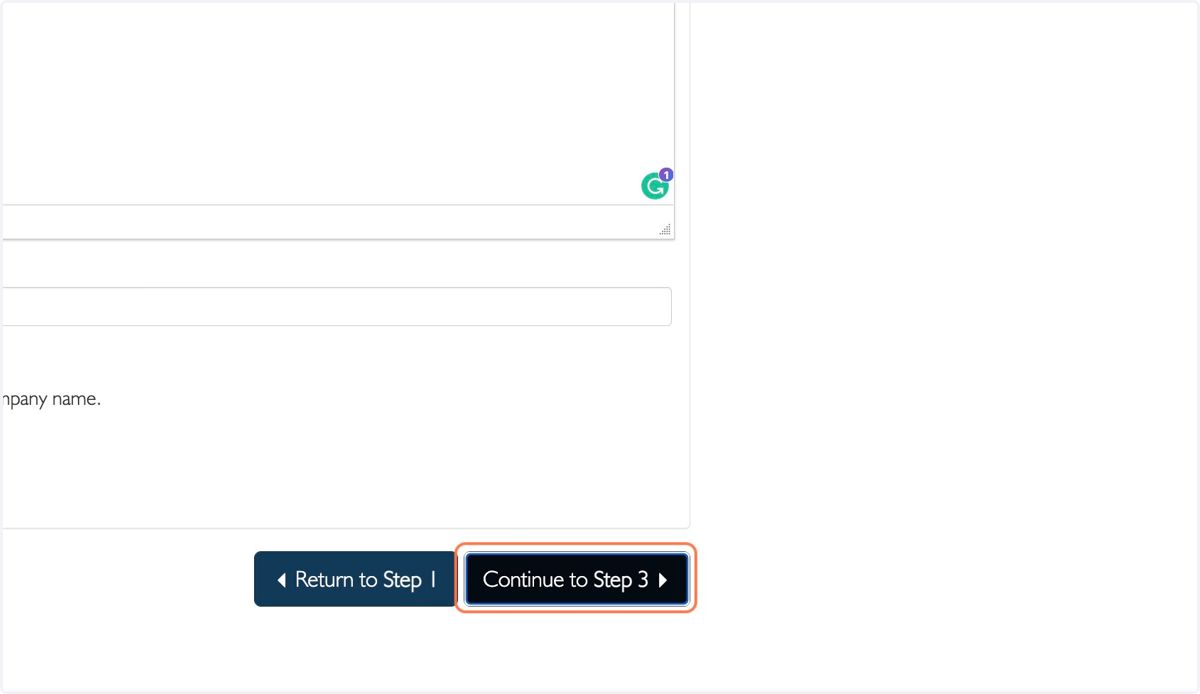 Click on Continue to Step 3