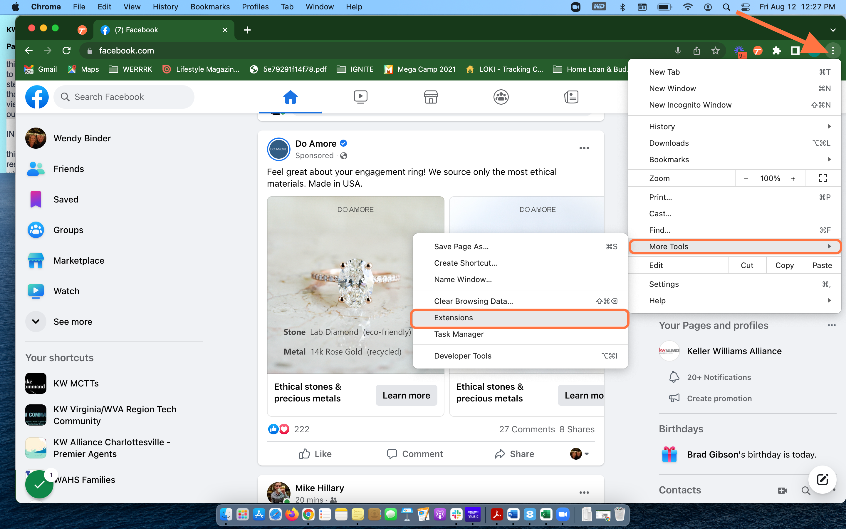 Choose Extensions