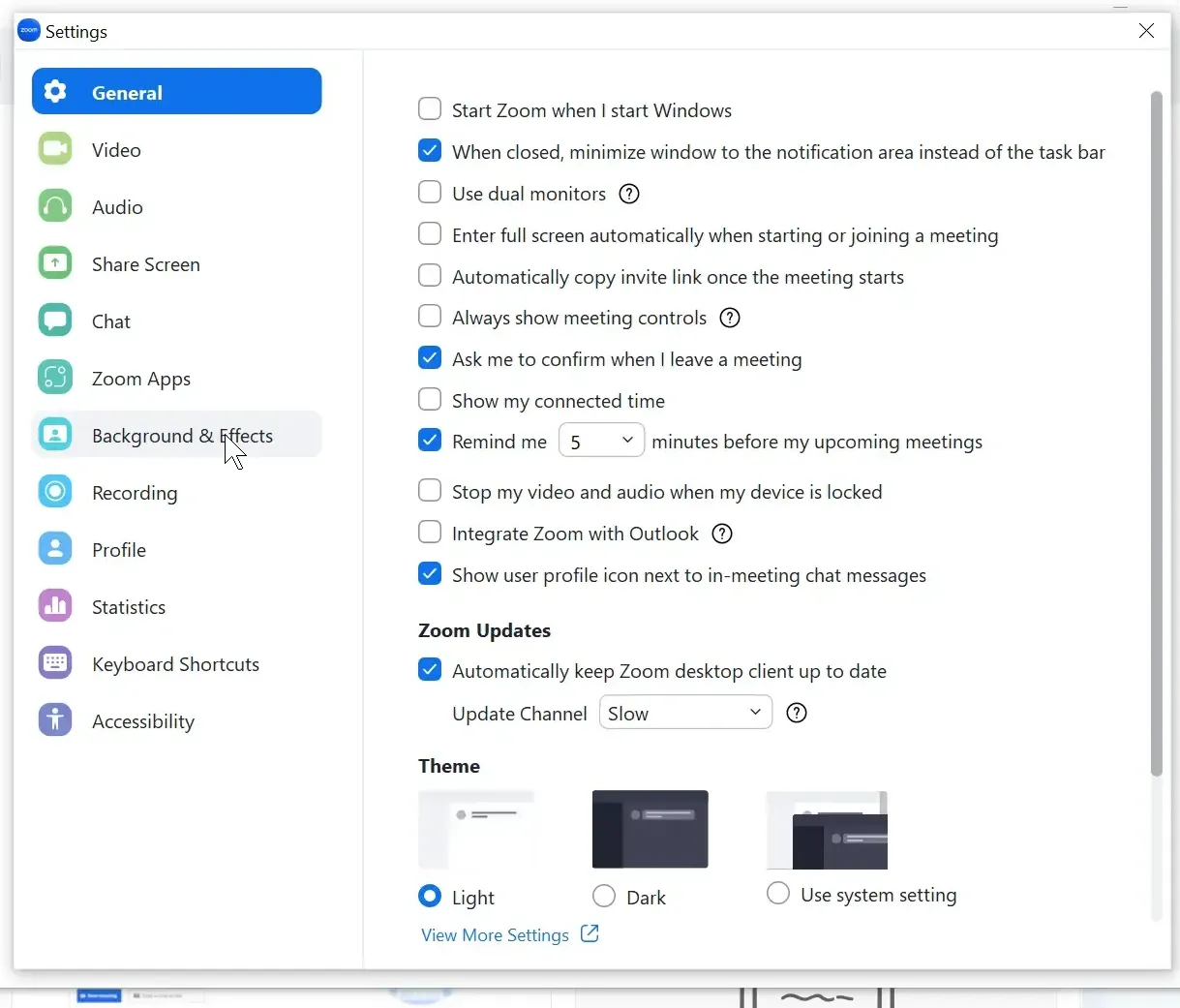 Choose Backgrounds & Filters