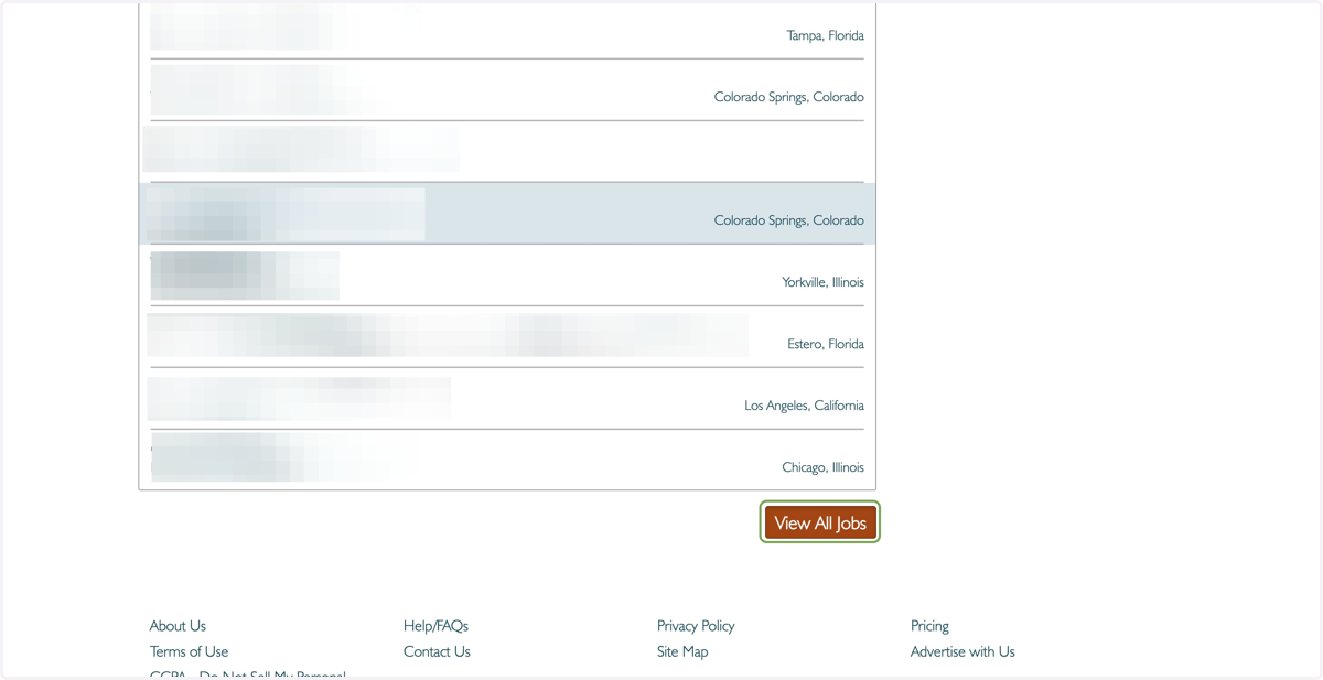 Select the Job You're Interested In or Click on View All Jobs