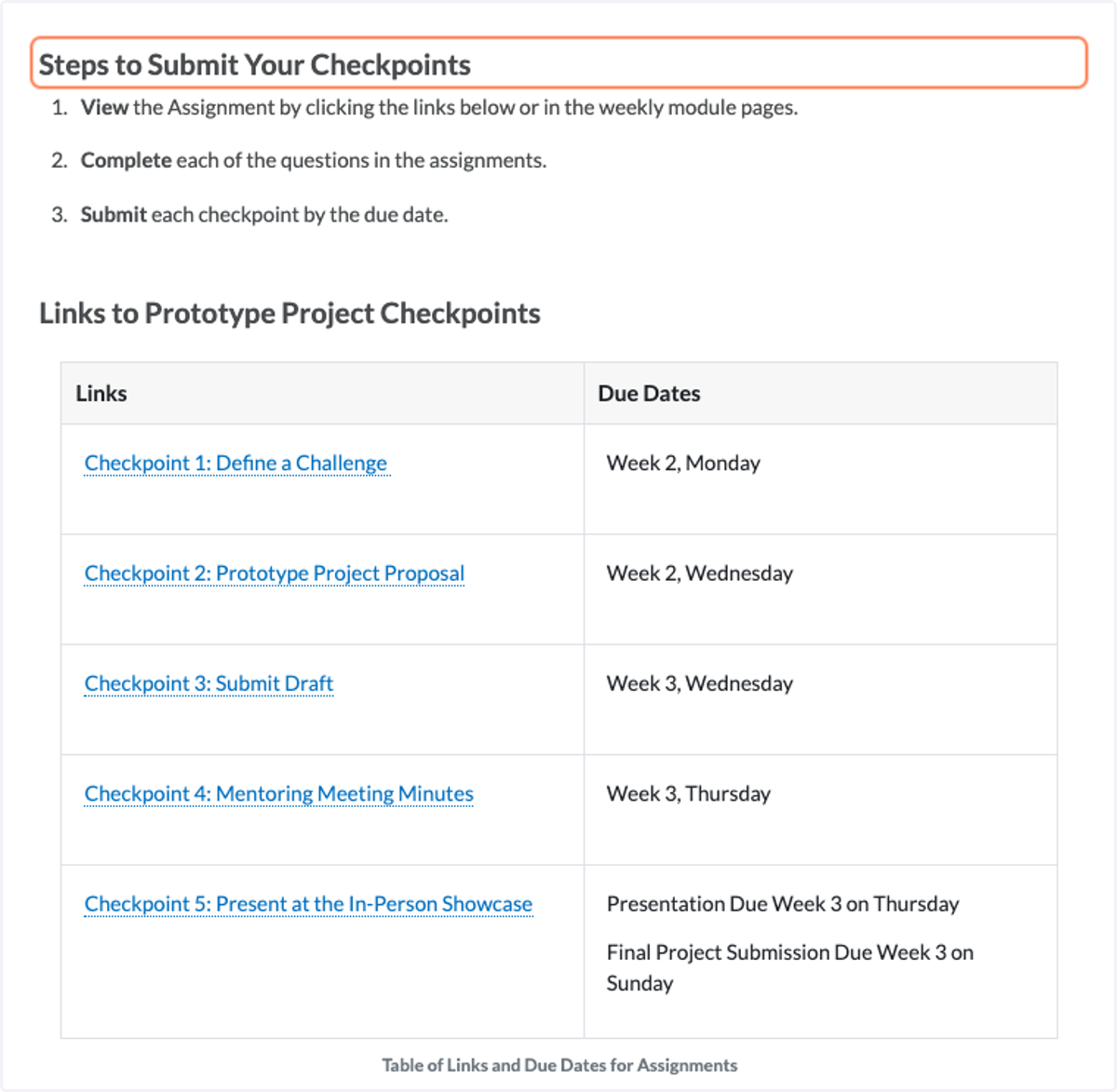 Assignment instructions using the "TILT" framework for assignment transparency