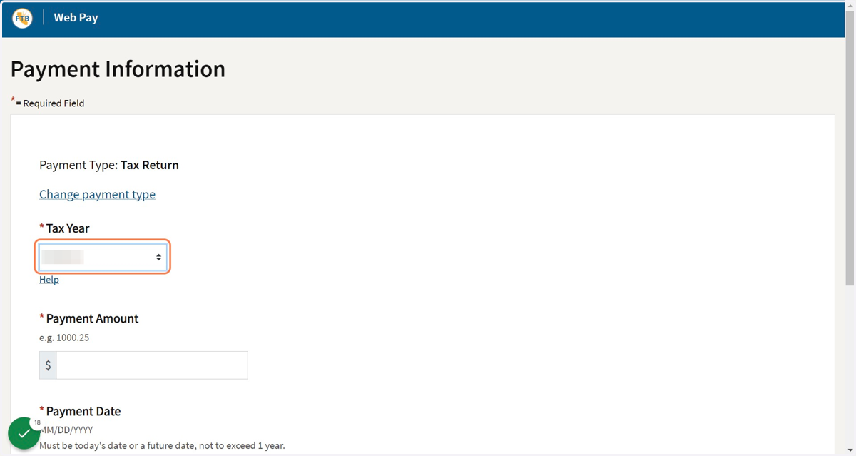 Enter Payment Information