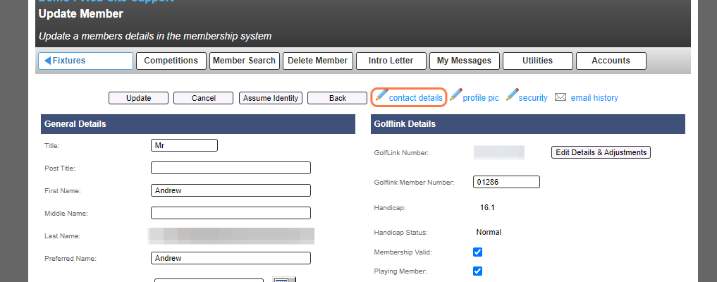 Ensure the user has the correct email address entered in their profile by clicking contact details
