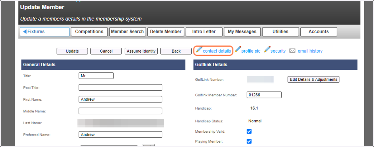 Ensure the user has the correct email address entered in their profile by clicking contact details