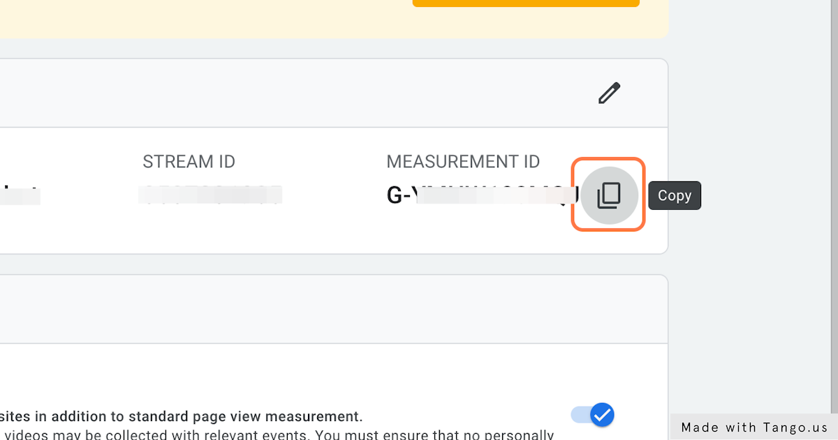 Copy your Measurement ID