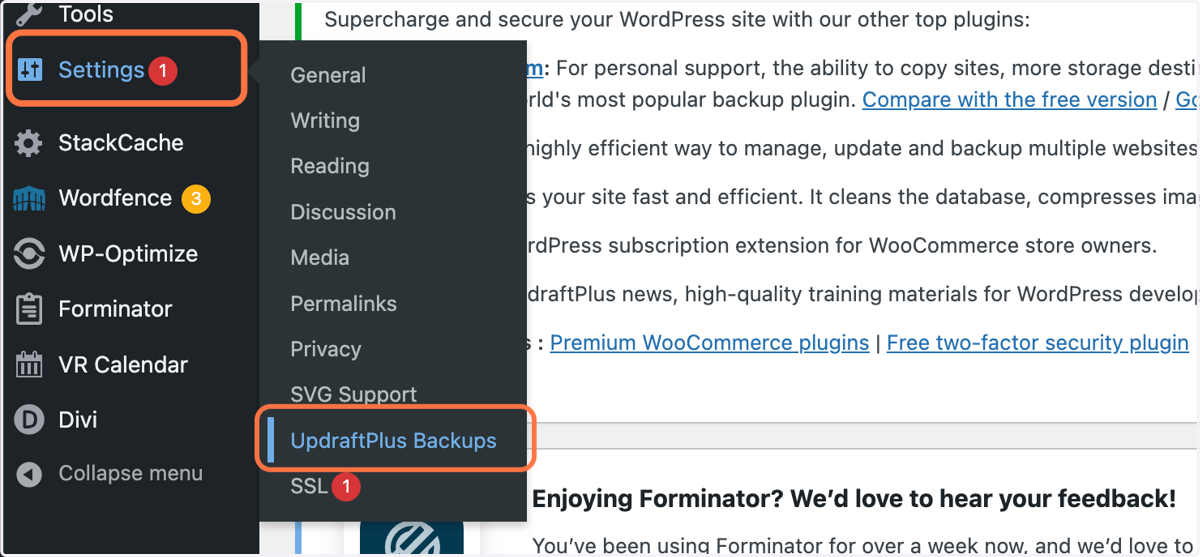 How to safely backup & update your WordPress Website