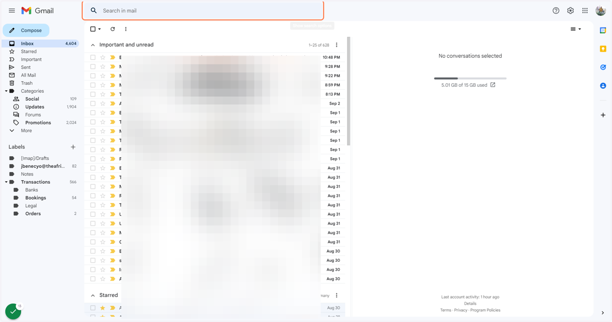 Click on Advanced search options