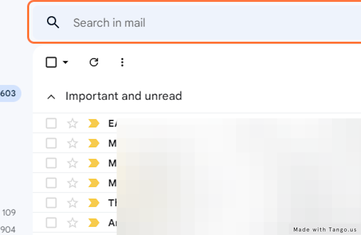 Click on Search / Advanced search options to setup a filter so you can only forward email receipts