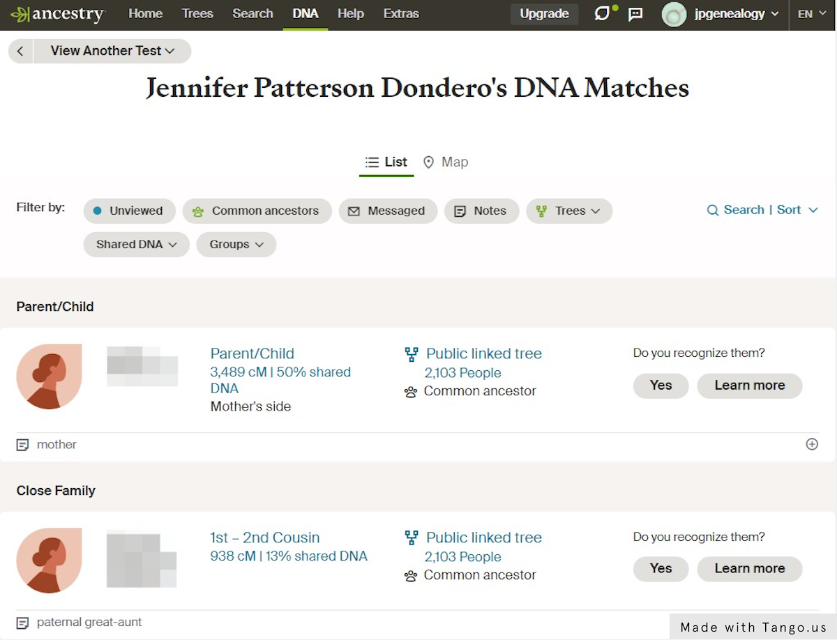 You'll start with your AncestryDNA® Matches list