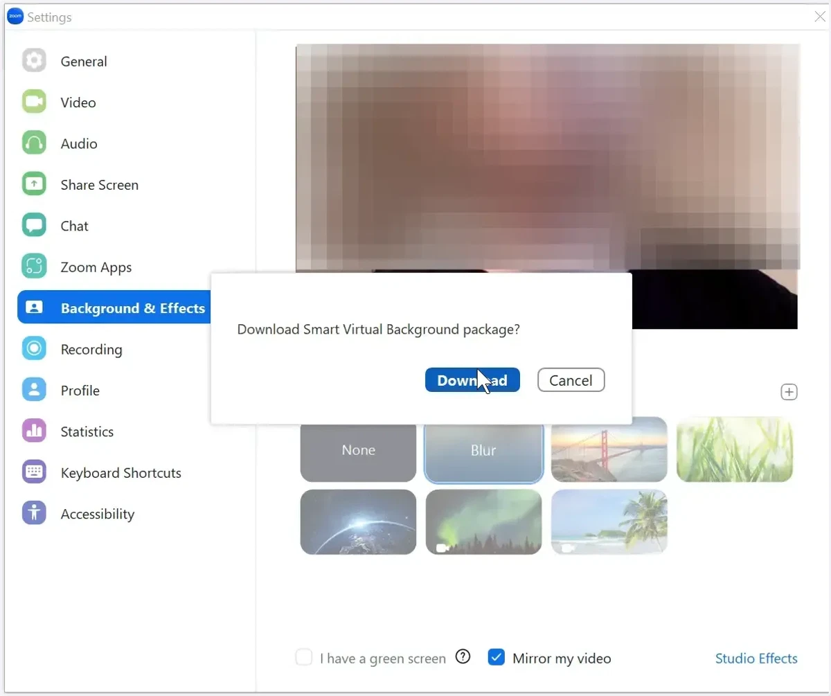 Download Smart Virtual Background Package