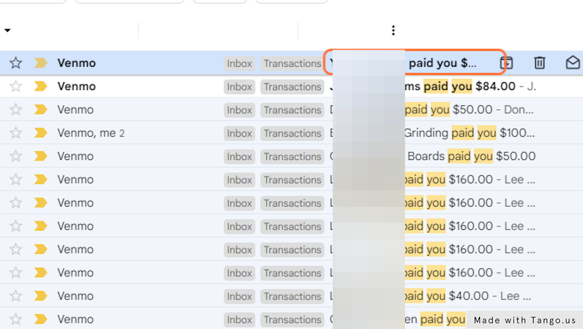 Click on the most recent email that corresponds to the emailreceipts.io instructions
