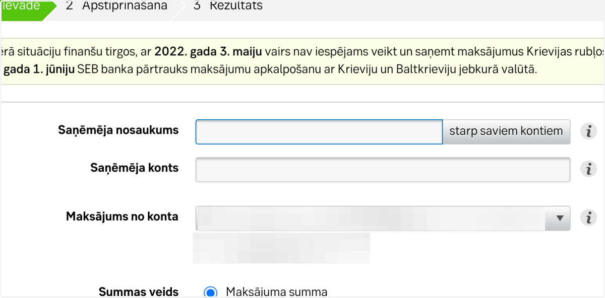 Kā saņēmēju norādi "Rīgas Lutera evaņģēliski luteriskā draudze"