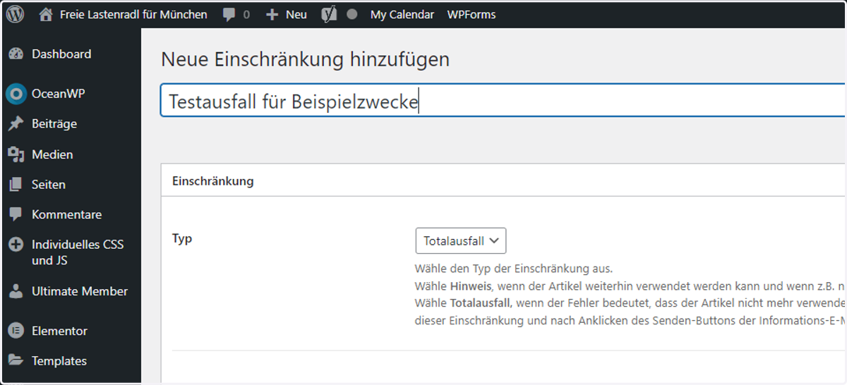Dem Ausfall einen Namen geben