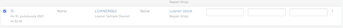 Select the check box on the purchase order number and enter the serial number and imei.