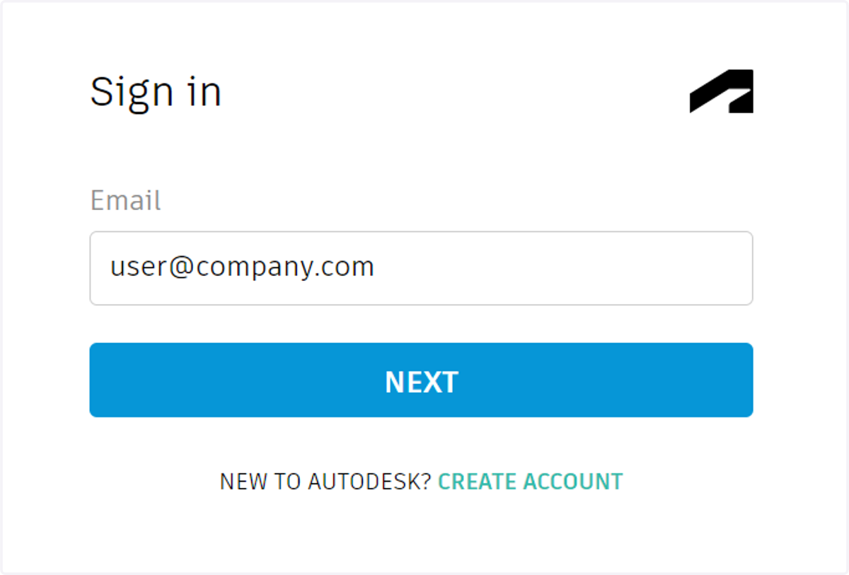 Sign into your Autodesk account