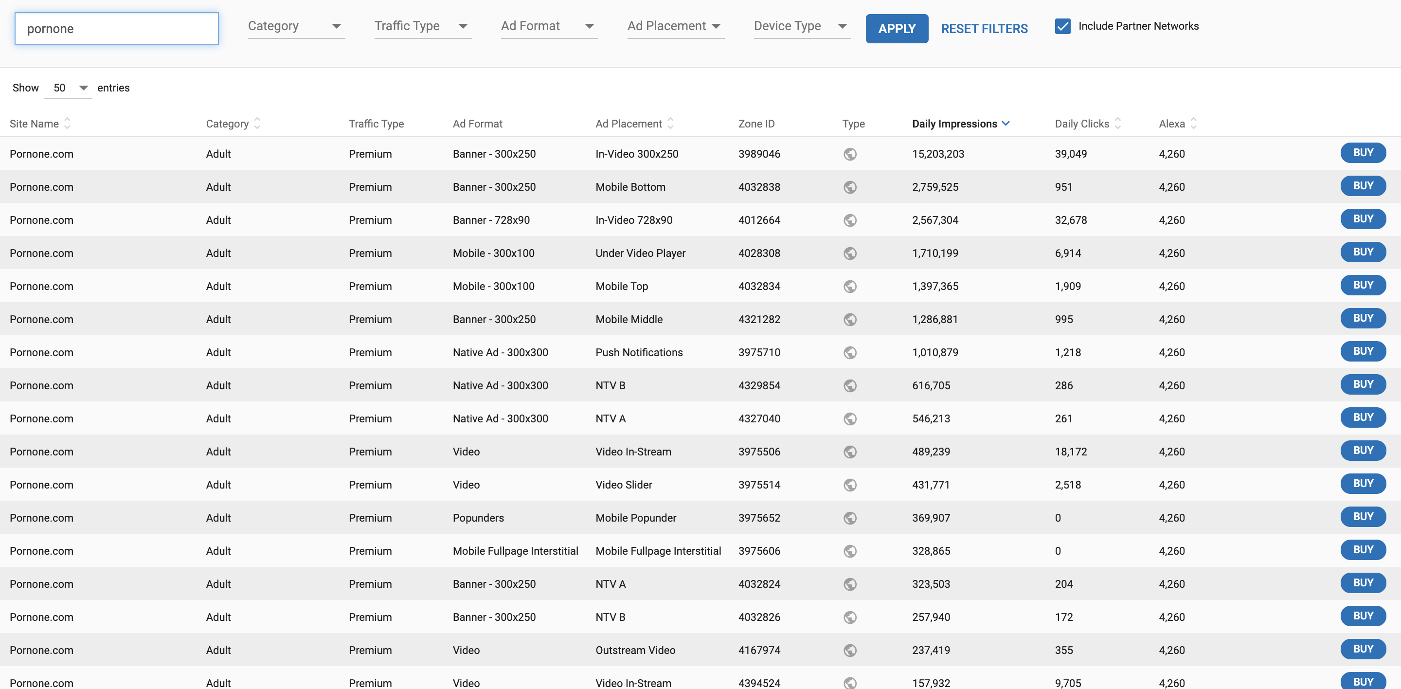 Extra: You can search for these specific publishers on Ad Networks