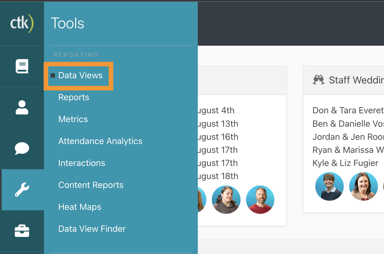 Click on Data Views