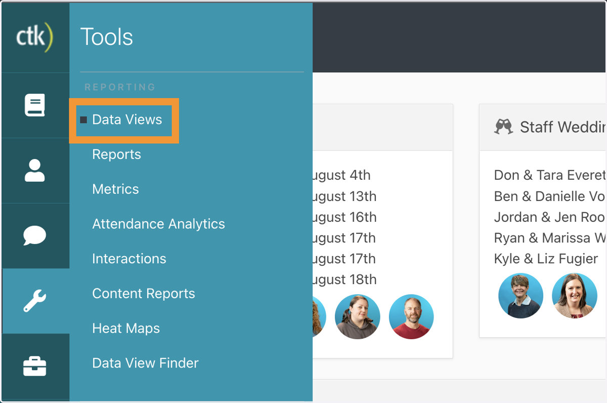 Click on Data Views